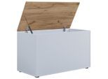 Mid.you Truhe, Weiß, Honigeiche, Holzwerkstoff, 82x49x44 cm, Kleinmöbel, Truhen, Truhenbänke