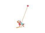 Small Foot - Wooden Push Figure Parrot Lori with Stick