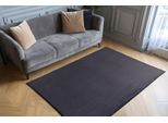 Fellteppich OBSESSION "Infinity 200", grau (anthrazit), B:160cm H:40mm L:230cm, Polyester, Teppiche, Fellteppich, Kunstfel, Uni Farben, Kaninchenfell Haptik, supersoft