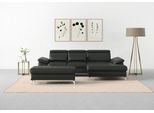 Ecksofa SIT & MORE "Cabrio L-Form, B: 295 cm, mit Sitztiefen-, Arm- & Kopfteilverstellung", grau (anthrazit), B:295cm H:87cm T:180cm, Sofas, Ecksofa, 2 Nierenkissen, Federkern, optional Bettfunktion und Stauraum