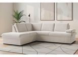 Ecksofa SIT & MORE "Moreno L-Form, B: 238 cm", beige (creme), B:238cm H:82cm T:202cm, 100% Polyester, Sofas, Ecksofa, mit Armteilverstellung, optional Bettfunktion