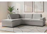 Ecksofa SIT & MORE "Moreno L-Form, B: 238 cm", beige (nature), B:238cm H:82cm T:202cm, 100% Polyester, Sofas, Ecksofa, mit Armteilverstellung, optional Bettfunktion