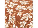 Sweat / French Terry "Blumen", hellbraun