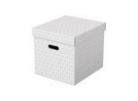 Esselte Home Aufbewahrungsboxen Cube Groß, 3 Stück Weiß