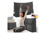 ELONEO Rückenkissen Bett- und Rückenstützkissen >Anthrazit< 90cm