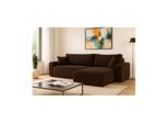 Inter Trading Ecksofa Austin 244x145 cm Cord Braun Poso 06