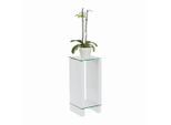 Carryhome Blumentisch, Klar, Weiß, Holzwerkstoff, quadratisch,quadratisch, 25x60x25 cm, Wohnzimmer, Wohnzimmertische, Blumenständer