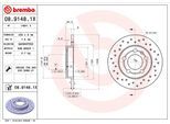 BREMBO Bremsensatz, Scheibenbremse Bremsensatz-Vorn und Hinten sg00000f4k Hinterachse Gelocht/innenbel. 280mm 22mm für Peugeot Citroën Ford MG (SAIC)