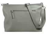 Umhängetasche SAMANTHA LOOK, Mädchen, Gr. B/H/T: 30cm x 24cm x 10cm onesize, grau, Leder, leicht glänzend, unifarben, Taschen Umhängetasche, echt Leder, Made in Italy