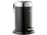 Kosmetikeimer MÖVE "Treteimer Push", schwarz, B:22cm H:29,5cm T:22cm Ø:22cm, Edelstahl, Mülleimer, Kosmetikeimer, 3 Liter, schwarz