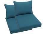 Palettenkissen GO-DE, blau (petrol, unifarben), B:60cm L:80cm, Polyester, Dekokissen_Sitzkissen_Kissenhüllen, 60x80 cm, 12 cm gepolstert, 2 Sitz- und 2 Rückenkissen für 1 Palette