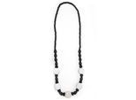 Lange Kette "Ginger", Damen, Gr. onesize, Holz, schwarz, COLLEZIONE ALESSANDRO, Basic, Halsketten, mit silbernen Holzscheiben