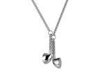 Kette mit Anhänger "DJ", Damen, Gr. onesize, Silber 925 (Sterlingsilber), silber (silbern), COLLEZIONE ALESSANDRO, Basic, Halsketten, aus 925 Sterling Silber