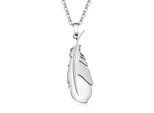 Kette mit Anhänger "Feder", Damen, Gr. onesize, Metall, silber (silbern), COLLEZIONE ALESSANDRO, Basic, Halsketten, mit modischem Federanhänger