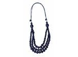 Lange Kette "Leizel", Damen, Gr. onesize, Holz, blau, COLLEZIONE ALESSANDRO, Basic, Halsketten, Holzperlen in verschiedenen Formen und Größen