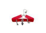 Kette mit Anhänger ALLGÄU REBELL "Doro", Damen, Gr. onesize, Metall, rot, Basic, Halsketten, mit Glassteinen