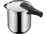 Schnellkochtopf WMF "Perfect Dampfkochtopf", grau (edelstahlfarben, schwarz), H:29cm Ø:22cm, Töpfe, Schnellkochtopf, Kochanzeige, Sicherheitssystem, einfache Reinigung