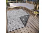 Outdoorteppich HANSE HOME "Pangli, Wendeteppich", schwarz, B:200cm H:5mm L:290cm, Polypropylen (PP), Teppiche, Outdoorteppich, In-& Outdoor, Teppich, Wetterfest, Balkon, Garten, Wohnzimmer, Modern