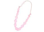 Lange Kette "Raute", Damen, Gr. onesize, Holz, pink, COLLEZIONE ALESSANDRO, Basic, Halsketten, aus Holzperlen in Rautenform