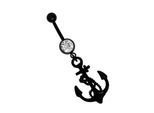 Bauchnabelpiercing ADELIA´S "Piercing Bauchnabelpiercing", schwarz, Piercings, Damen, onesize, Chirurgiestahl, Symbol für Glaube, Liebe und Hoffnung
