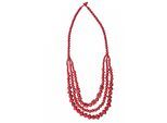 Lange Kette "Maricar", Damen, Gr. onesize, Holz, rot, COLLEZIONE ALESSANDRO, Basic, Halsketten, Holzperlen in verschiedenen Formen und Größen