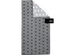 Duschtücher DONE. "DAILY SHAPES", grau (anthrazit), B:70cm L:140cm, Jacquard-Walkfrottier, Baumwolle, Handtücher