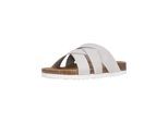 Sandale CRUZ "Depay", Damen, Gr. 42, grau (beige), Polyurethane, Schuhe Schlappen Pantolette, mit Korksohle