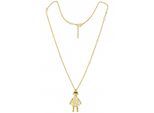 Lange Kette "Hulda", Damen, Gr. onesize, Metall, gold, COLLEZIONE ALESSANDRO, Basic, Halsketten, lange goldfarbige Gliederkette mit Perlen