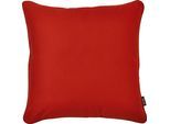 Dekokissen DONE. "Uni", rot (blutrot, unifarben), B:65cm L:65cm, Baumwolle, Dekokissen_Sitzkissen_Kissenhüllen, unifarben, Reißverschluss, Kissenhüle ohne Füllung, 1 Stück