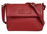 Umhängetasche BRUNO BANANI, Mädchen, Gr. B/H/T: 19cm x 15cm x 5cm onesize, rot, Leder, leicht glänzend, unifarben, Taschen Umhängetasche, echt Leder