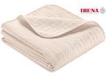 Tagesdecke IBENA "Sonio", beige, B:220cm L:250cm, Kunstfaser, Tagesdecken, Tagesdecke mit Steppung in diversen Designs, als Überwurf geeignet