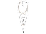 Ketten-Set "Kira", Damen, Gr. onesize, Metall, silber, COLLEZIONE ALESSANDRO, Basic, Halsketten, mit echten Muscheln