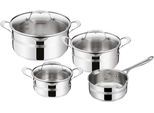 Topf-Set TEFAL "E311S7 Jamie Oliver Cook Smart", silber (edelstahlfarben), Töpfe, Edelstahl-Topfset by Jamie Oliver, alle Herdarten, Induktion