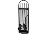 Kamingarnitur ADURO "Baseline 1", schwarz, B:15cm H:66cm, Stahl, Reinigungs-Sets