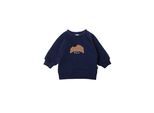 Sweatshirt LILIPUT "Croissant", Mädchen, Gr. 86/92, blau (dunkelblau), 80% Baumwolle, 20% Polyester, bedruckt, normal, Rundhals, Sweatshirts Sweatshirt, mit Rundhalsausschnitt