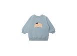 Sweatshirt LILIPUT "Croissant", Mädchen, Gr. 86/92, blau (hellblau), 80% Baumwolle, 20% Polyester, bedruckt, normal, Rundhals, Sweatshirts Sweatshirt, mit Rundhalsausschnitt