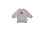 Sweatshirt LILIPUT "Croissant", Mädchen, Gr. 74/80, grau, 80% Baumwolle, 20% Polyester, bedruckt, normal, Rundhals, Sweatshirts Sweatshirt, mit Rundhalsausschnitt