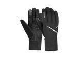 Skihandschuhe REUSCH "Rider WINDSTOPPER TOUCH-TEC", Damen, Gr. 10.5, silber (schwarz, silberfarben), 99% Polyester, 1% Elasthan, mehrfarbig, Handschuhe, warm, winddicht und extra atmungsaktiv
