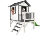 Ambia Garden Spielhaus , Schwarz, Weiß , Holz , Zeder , massiv , 260x190x167 cm , Fsc , Freizeit & Co, Gartenspielzeug, Spielhäuser