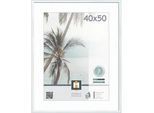 Bilderrahmen , Weiß , Kunststoff, Glas , rechteckig , 41.2x51.1 cm , Bilder & Rahmen, Bilderrahmen, Bilderrahmen & Fotorahmen