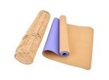 Ambia Home Yogamatte , Lila, Naturfarben, Beige , Holz, Metall, Kunststoff, Textil , Kork , Schichtholz , 61x0.4x183 cm , weich , Freizeit & Co, Sport & Fitness, Fitnessgeräte & Zubehör, Weitere Fitnessgeräte