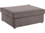 Polsterhocker OTTO HOME "Florid", grau (taupe), B:100cm H:43cm T:80cm, Baumwollmix (60% Baumwolle/40% Leinen);Struktur fein (100% Polyester);Samtoptik (100% Polyester);Samtvelours (100% Polyester);Struktur (100% Polyester);Struktur recycelt (100% recyceltes Polyester), Hocker, Polsterhocker, einzeln stellbar oder als Teil eines Modulsofas, auch in Cord