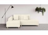 Ecksofa OTTO HOME "Suyala", beige (creme), B:258cm H:85cm T:168cm, 100% Polyester, Sofas, Ecksofa, L-Form mit Hocker