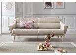 3-Sitzer OTTO HOME "Bille", beige (creme), B:212cm H:86cm T:90cm, Struktur (100% Polyester);Struktur fein (100% Polyester);Samtoptik (100% Polyester);Luxus-Microfaser weich (100% Polyester), Sofas, mit Naht im Rückenkissen und Eiche-Beinen, Design by Morten Georgsen