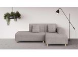 Ecksofa OTTO HOME "Suyala", grau (taupe), B:258cm H:85cm T:168cm, 100% Polyester, Sofas, Ecksofa, L-Form mit Hocker