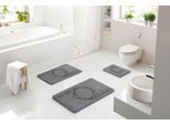 Badematte BATEX "Bolia", grau, H:27mm, Polyacryl, Badematten, Badematte, extra weiches und pflegeleichtes Garn
