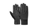 Skihandschuhe REUSCH "Glider STORMBLOXX™ TOUCH-TEC", Damen, Gr. 7, schwarz, 67% Polyester, 15% Lederimitat, 15% Polyamid, 3% Elasthan, unifarben, Handschuhe, mit winddichter, atmungsaktiver Funktion