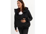 bonprix 3-in-1 Umstands- und Tragejacke mit zwei Einsätzen, schwarz, Gr.34, Umstandsjacke mit Trageeinsatz für die Schwangerschaft und danach