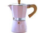 Espressokocher GNALI & ZANI "Venezia", rosa (hellrosa), 6, Kaffeemaschinen, Induktion, rosa
