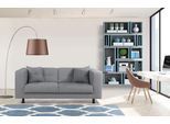 2-Sitzer HOME AFFAIRE "Bengo", grau (hellgrau), B:160cm H:68cm T:88cm, Sofas, mit Steppung im Sitz- und Rückenbereich, incl. Zierkissen